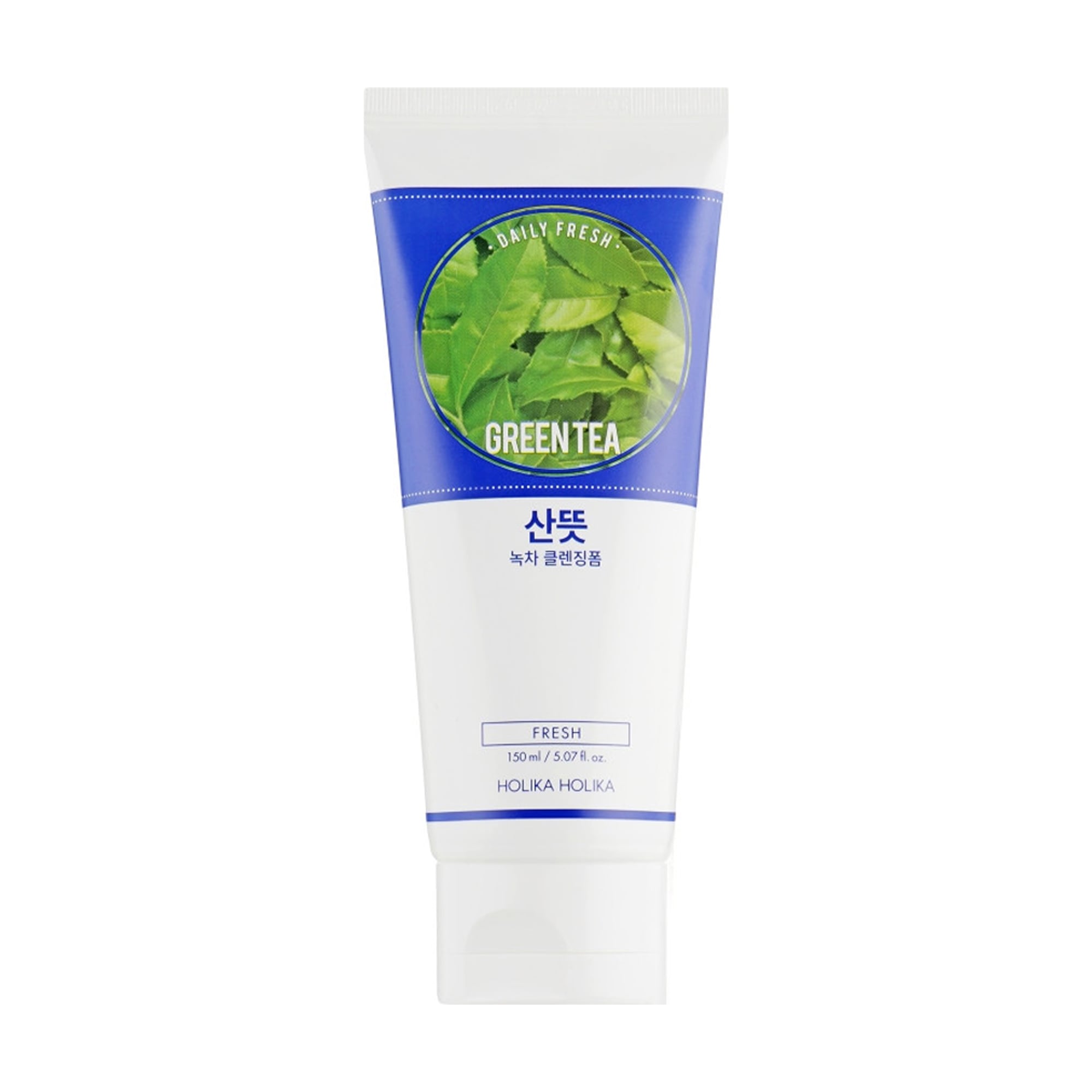 Освіжальна очищувальна пінка для вмивання Holika Holika Daily Fresh Green Tea Cleansing Foam з екстрактом зеленого чаю, 150 мл